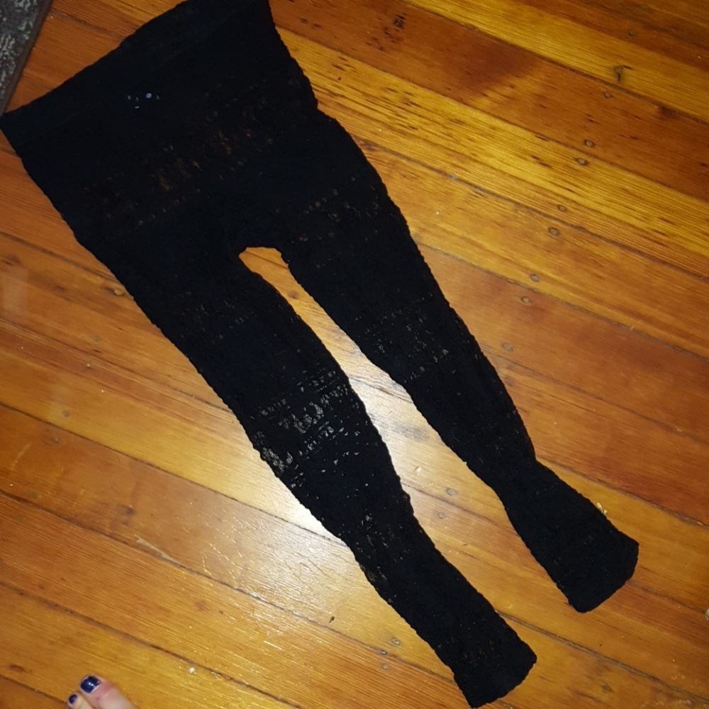 Anna Sui footless tights/ lace leggings